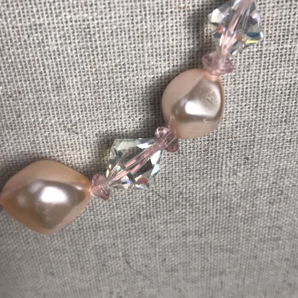 Vintage pearl and crystal beaded necklace 1950’s - Picture 3 of 4